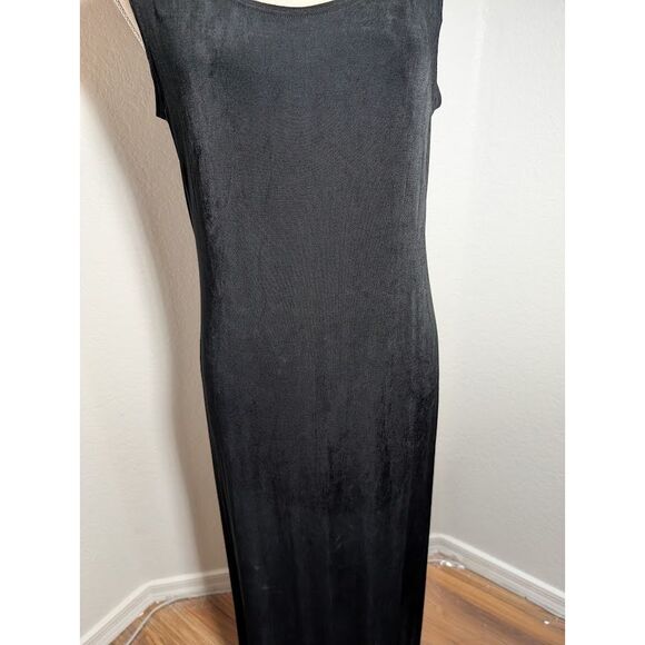 Classic Vintage sz 12 Black Sleeveless Maxi Dress Dress Casual Evening Wear - Picture 2 of 8